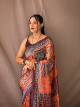 Soft Cotton Kalamkari Printed Pallu Saree